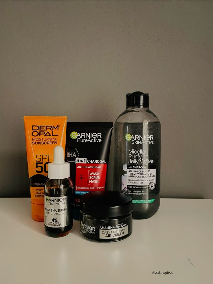 Skincare serums and creams from L'Oréal Paris and Garnier